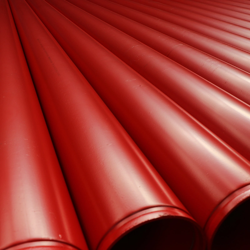 ASTM A795 Red Painted Fire Fighting Steel Pipes UL FM Certificate