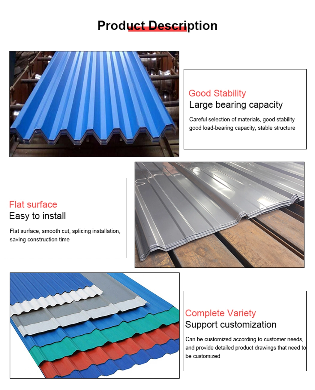 0.20mm PPGI Zinc Coated Galvanized Sheet Corrugated Roofing Sheet Other Flat Steel Products